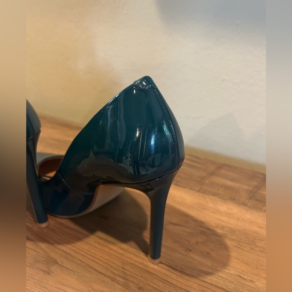 Express Dark Teal Patent Leather Pumps Size 9 (Arrived W/Some Scuffs) NWT - Picture 6 of 7